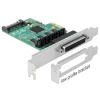 כרטיס PCIe x1 Serial RS-232 Low profile עם 4 יציאות DB9 Voltage supply צ'יפ DELOCK | 89938