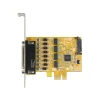 כרטיס PCIe x1 Serial RS-232 Low profile עם 4 יציאות DB9 Voltage supply צ'יפ SUN2410 זכר DELOCK | 89447