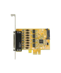 כרטיס PCIe x1 Serial RS-232 Low profile עם 4 יציאות DB9 Voltage supply צ'יפ SUN2410 זכר DELOCK | 89447