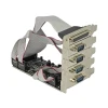 כרטיס PCIe x1 Serial RS-232 Low profile עם 4 יציאות DB9 + יציאת Parallel צ'יפ Moschip שחור DELOCK | 89177