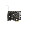כרטיס PCIe x1 Serial RS-232 Low profile עם 4 יציאות DB9 צ'יפ ASIX זכר DELOCK | 66324
