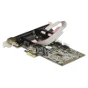 כרטיס PCIe x1 Serial RS-232 Low profile עם 4 יציאות DB9 צ'יפ Moschip MCS9904 שחור DELOCK | 89178