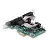 כרטיס PCIe x1 Serial RS-232 Low profile עם 4 יציאות DB9 צ'יפ WCH CH384L שחור DELOCK | 90410