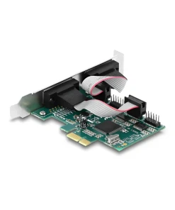 כרטיס PCIe x1 Serial RS-232 Low profile עם 4 יציאות DB9 צ'יפ WCH CH384L שחור DELOCK | 90410