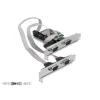 כרטיס PCIe x1 Serial RS-232 Low profile עם 4 יציאות DB9 צ'יפ WCH CH384L שחור DELOCK | 90410