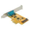 כרטיס PCIe x1 Serial RS-232 Low profile עם יציאת DB9 Voltage supply צ'יפ SUN שחור DELOCK | 90293