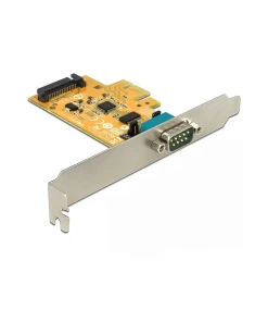 כרטיס PCIe x1 Serial RS-232 Low profile עם יציאת DB9 Voltage supply צ'יפ SUN שחור DELOCK | 90293