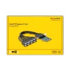 כרטיס PCIe x1 Serial RS-232 עם 8 יציאות DB9 צ'יפ SystemBase זכר DELOCK | 90411