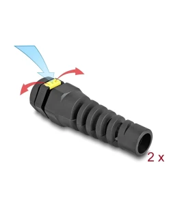 מגן כבלים ספירלה M12 עם אוורור מוגן IP68 סט 2 יח' DELOCK | 60624