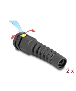 מגן כבלים ספירלה M20 עם אוורור מוגן IP68 סט 2 יח' DELOCK | 60626