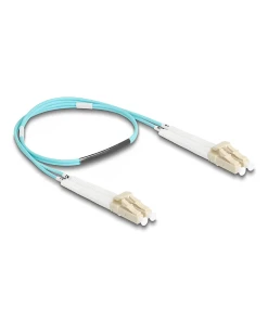 מגשר אופטי מולטי מוד LC Duplex OM3 ז/ז עם מחברים זוויתיים DELOCK | 88079