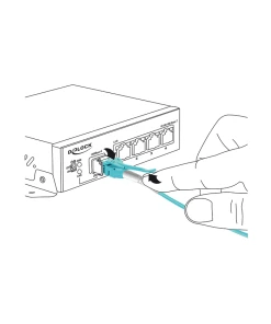 מגשר אופטי מולטי מוד LC Duplex Uniboot OM3 ז/ז DELOCK | 85129
