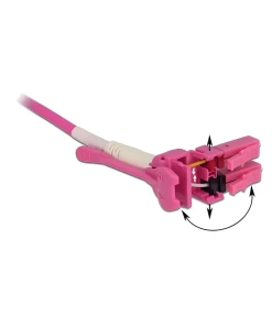 מגשר אופטי מולטי מוד LC Duplex Uniboot OM4 ז/ז DELOCK | 85136