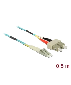 מגשר אופטי מולטי מוד SC Duplex - LC Duplex OM3 ז/ז DELOCK | 86563