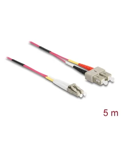 מגשר אופטי מולטי מוד SC Duplex - LC Duplex OM4 ז/ז DELOCK | 84683
