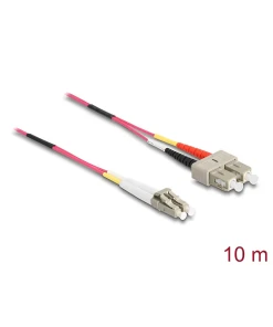 מגשר אופטי מולטי מוד SC Duplex - LC Duplex OM4 ז/ז DELOCK | 84684
