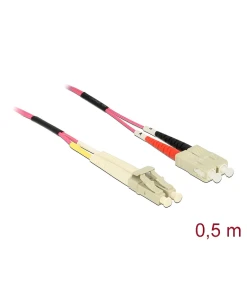 מגשר אופטי מולטי מוד SC Duplex - LC Duplex OM4 ז/ז DELOCK | 86546