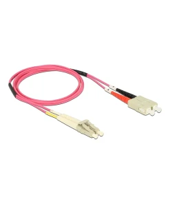 מגשר אופטי מולטי מוד SC Duplex - LC Duplex OM4 ז/ז DELOCK | 86546