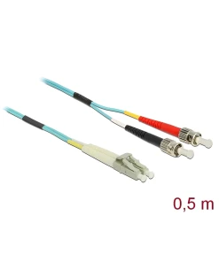 מגשר אופטי מולטי מוד ST Duplex - LC Duplex OM3 ז/ז DELOCK | 86566