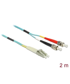 מגשר אופטי מולטי מוד ST Duplex - LC Duplex OM3 ז/ז DELOCK | 86568