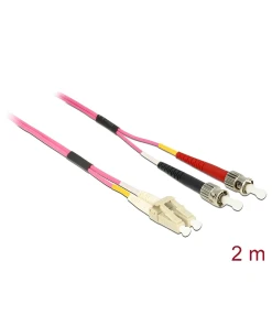 מגשר אופטי מולטי מוד ST Duplex - LC Duplex OM4 ז/ז DELOCK | 84686