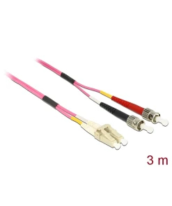 מגשר אופטי מולטי מוד ST Duplex - LC Duplex OM4 ז/ז DELOCK | 84687