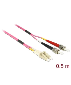 מגשר אופטי מולטי מוד ST Duplex - LC Duplex OM4 ז/ז DELOCK | 86547