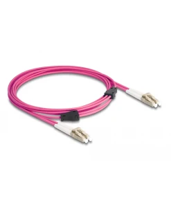 מגשר אופטי מולטי מוד משוריין LC Duplex OM4 Metal Armoured ז/ז DELOCK | 87913