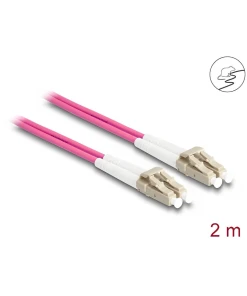 מגשר אופטי מולטי מוד משוריין LC Duplex OM4 Metal Armoured ז/ז DELOCK | 87914