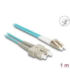 מגשר אופטי מולטי מוד משוריין SC Duplex - LC Duplex OM3 Metal Armoured ז/ז DELOCK | 87910