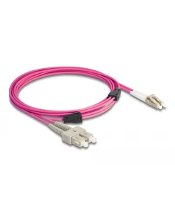 מגשר אופטי מולטי מוד משוריין SC Duplex - LC Duplex OM4 Metal Armoured ז/ז DELOCK | 87916