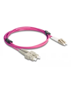 מגשר אופטי מולטי מוד משוריין SC Duplex - LC Duplex OM4 Metal Armoured ז/ז DELOCK | 87916