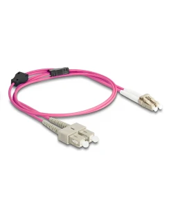 מגשר אופטי מולטי מוד משוריין SC Duplex - LC Duplex OM4 Metal Armoured ז/ז DELOCK | 87916