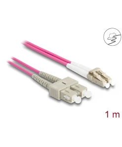 מגשר אופטי מולטי מוד משוריין SC Duplex - LC Duplex OM4 Metal Armoured ז/ז DELOCK | 87916