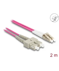 מגשר אופטי מולטי מוד משוריין SC Duplex - LC Duplex OM4 Metal Armoured ז/ז DELOCK | 87917