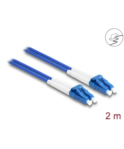 מגשר אופטי סינגל מוד משוריין LC Duplex OS2 Metal Armoured ז/ז DELOCK | 87920