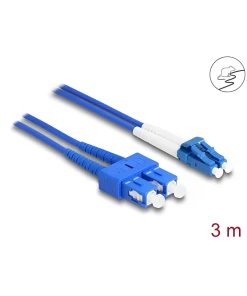 מגשר אופטי סינגל מוד משוריין SC Duplex - LC Duplex OS2 Metal Armoured זז DELOCK 87924
