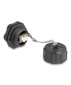 מופה אופטי מולטי מוד LC Duplex נ/נ עם מכסה IP68 להתקנה בקדח עגול 25.2 מ"מ DELOCK | 87885