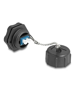 מופה אופטי סינגל מוד LC Duplex נ/נ עם מכסה IP68 להתקנה בקדח עגול 25.2 מ