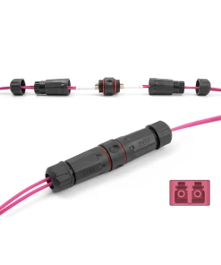 מופה לסיבים אופטיים מולטי מוד LC Duplex OM4 אטומה נגד מים IP68 שימוש חיצוני DELOCK | 87879