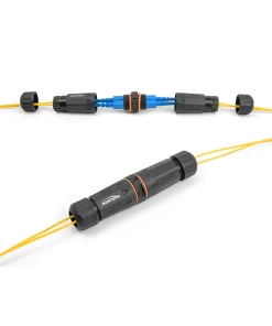 מופה לסיבים אופטים סינגל מוד SC Duplex APC עם הברגה M20 אטומה נגד מים IP68 צבע שחור DELOCK | 88148