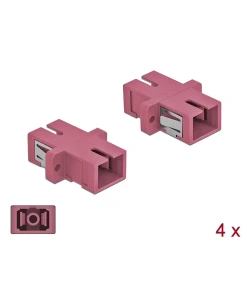 מופה סיבים אופטיים לפאנל SC Simplex multi-mode OM4 נ/נ סט 4 יח' DELOCK | 85995