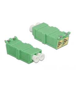 מתאם אופטי LC Duplex סינגל מוד עם מכסה להגנה בלייזר נ/נ סט 4 יח' DELOCK | 85927