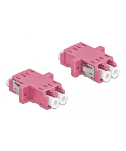 מתאם אופטי לפאנל LC Duplex OM4 מולטי מוד נ/נ סט 2 יח' DELOCK | 86537