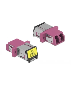 מתאם אופטי לפאנל LC Duplex OM4 מולטי מוד עם מכסה להגנה בלייזר נ/נ DELOCK | 86901