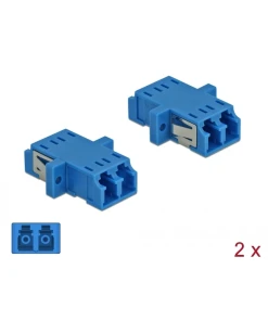 מתאם אופטי לפאנל LC Duplex סינגל מוד נ/נ סט 2 יח' DELOCK | 85999