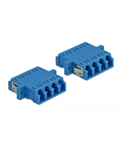 מתאם אופטי לפאנל LC Quad סינגל מוד נ/נ סט 2 יח' בצבע כחול DELOCK | 86538