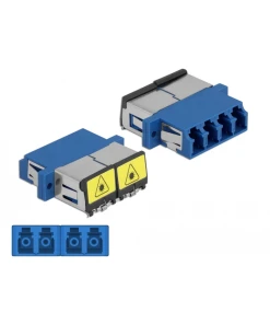 מתאם אופטי לפאנל LC Quad סינגל מוד עם מכסה להגנה בלייזר נ/נ DELOCK | 86902