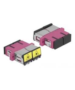 מתאם אופטי לפאנל SC Duplex OM4 מולטי מוד עם מכסה להגנה בלייזר נ/נ DELOCK | 86896