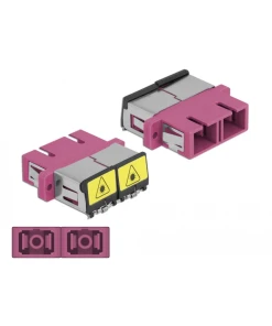 מתאם אופטי לפאנל SC Duplex OM4 מולטי מוד עם מכסה להגנה בלייזר נ/נ DELOCK | 86896